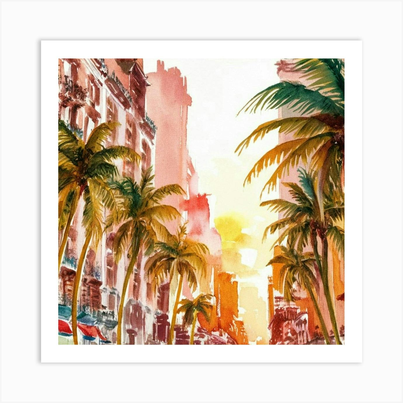 Cuba canvas coastal store painting 24x24 indoor outdoor