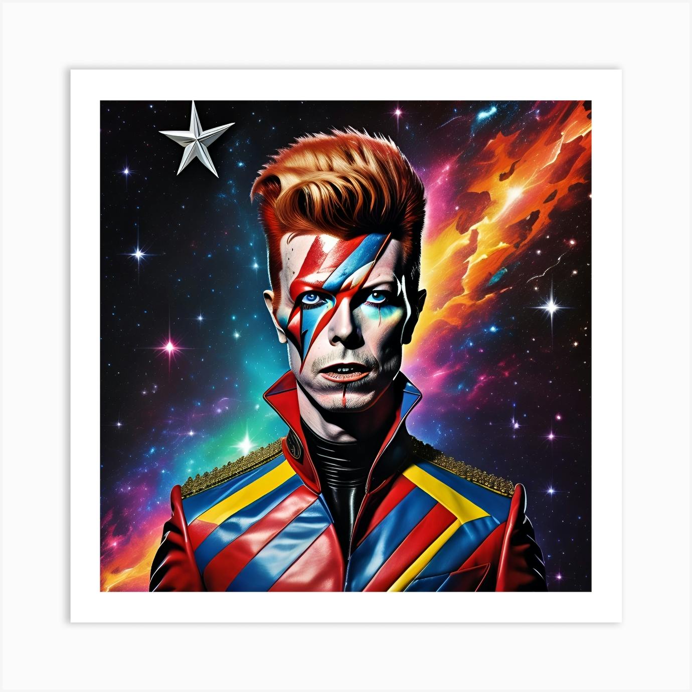 Pop Icon Starman David Bowie Art Poster 1 Canvas Print by Neu Ink - Fy