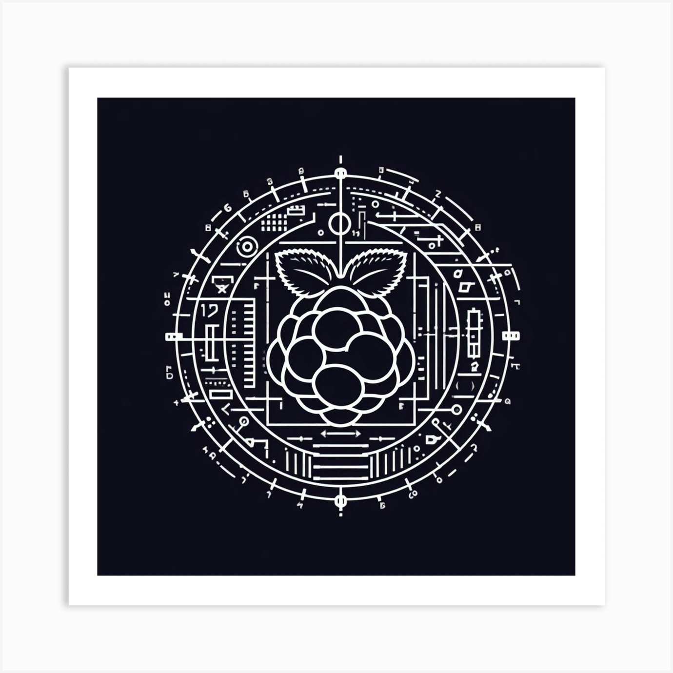 Raspberry Logo Art Print by DREAMERARTS - Fy