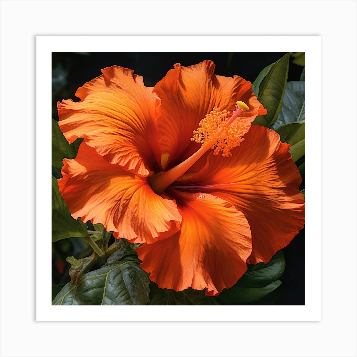 ビュフェ アート作品「Orange Daisys」Hibell Art 証明付き Jai-GardenOfLight-1800x1800-