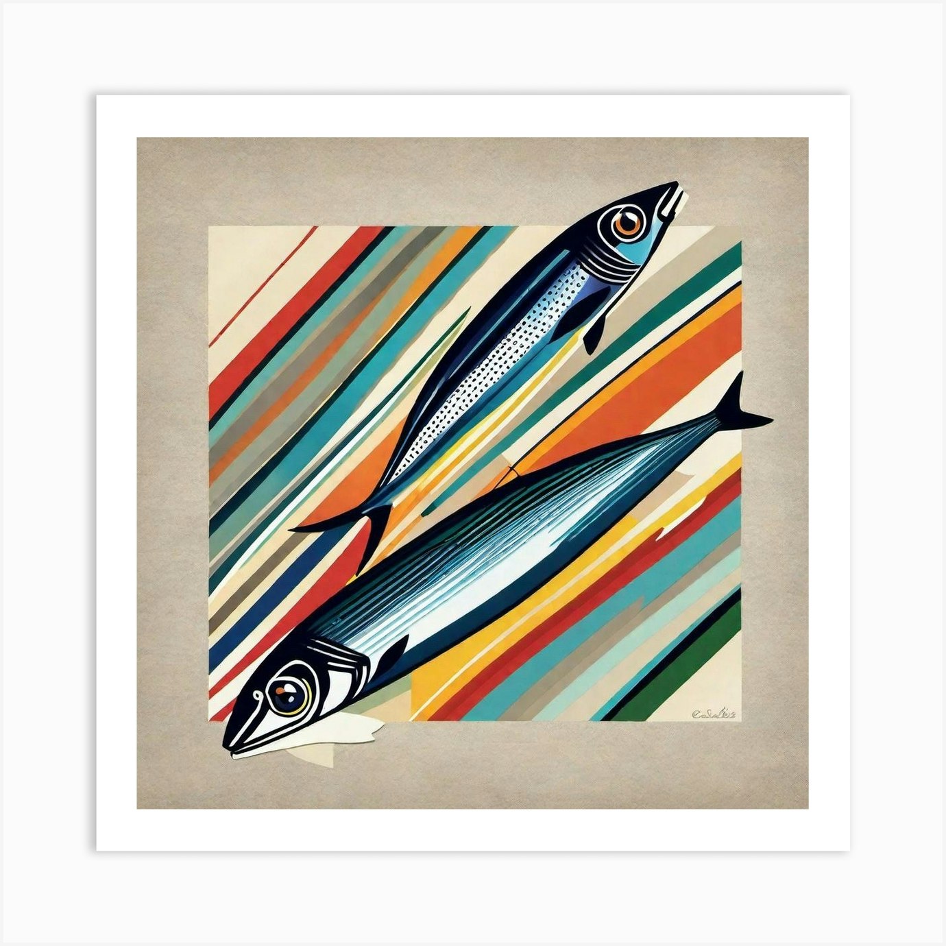 Sardines Art Print by Noctarius Fy
