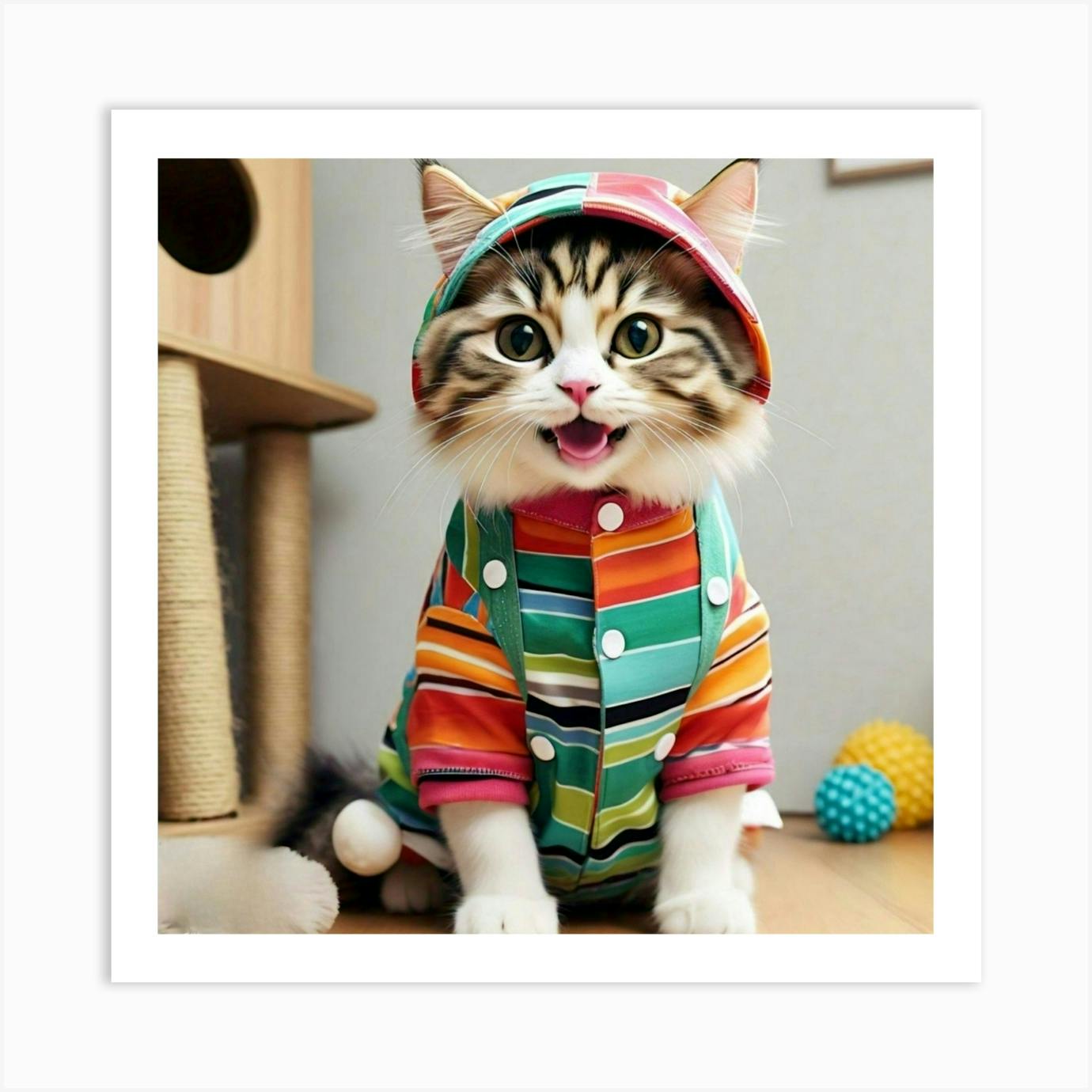 Cat print raincoat deals