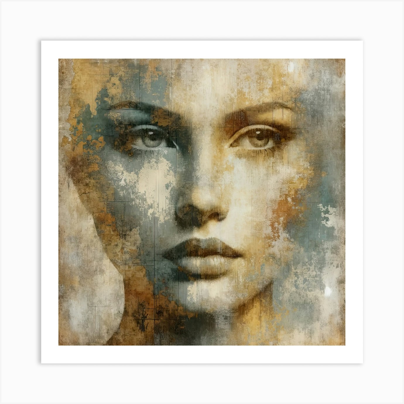 Faded Portrait Of A Woman Art Print by SNUSKE Fy