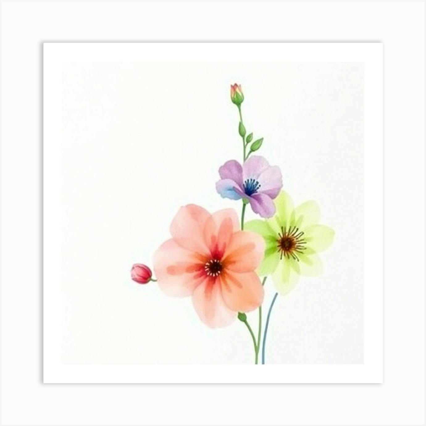 Asm Watercolor Flowers In Different Colors 7f2b1660 A1a7