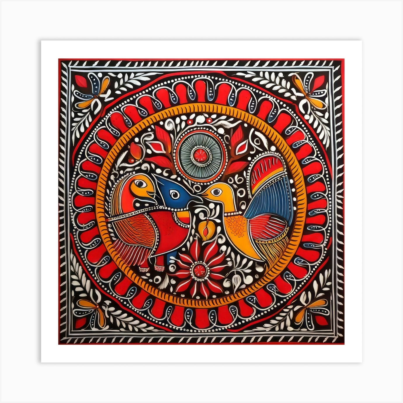 Indian Ink Painting Art Print by artistai Fy