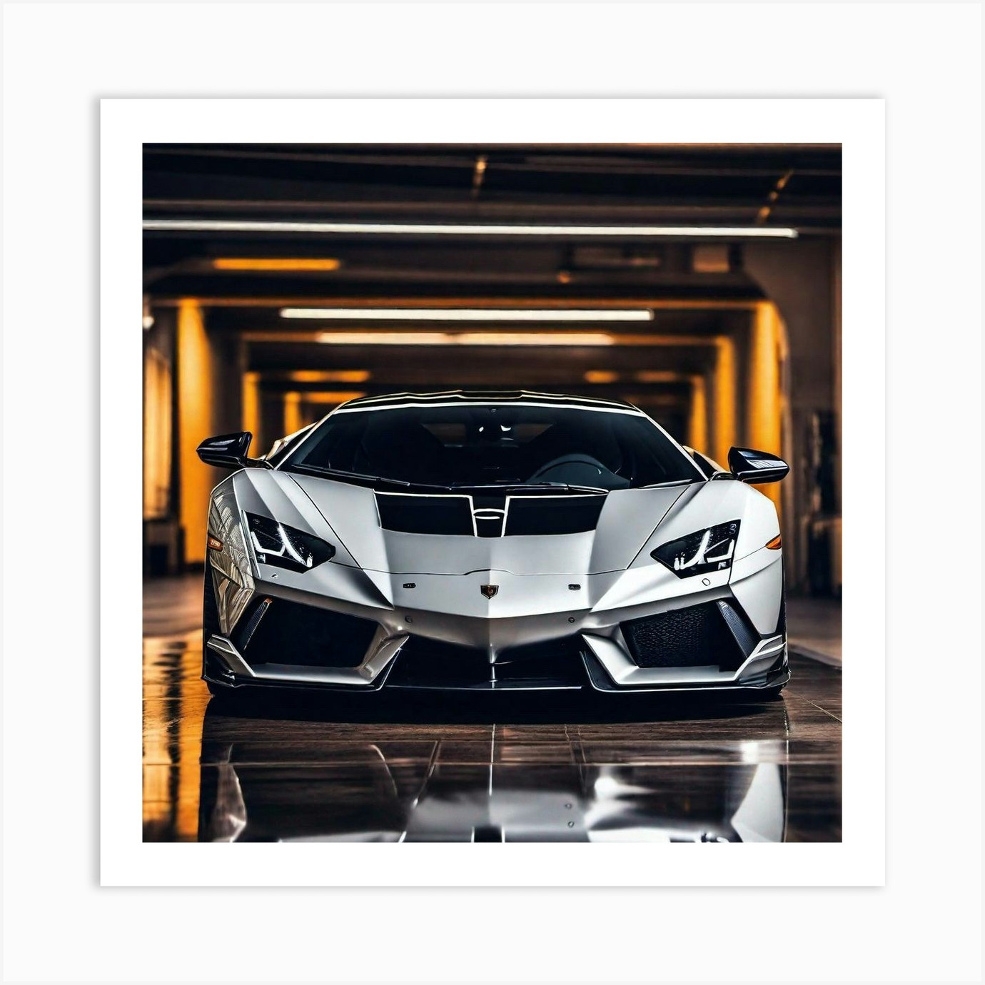 Lamborghini 198 Art Print by Noctarius - Fy