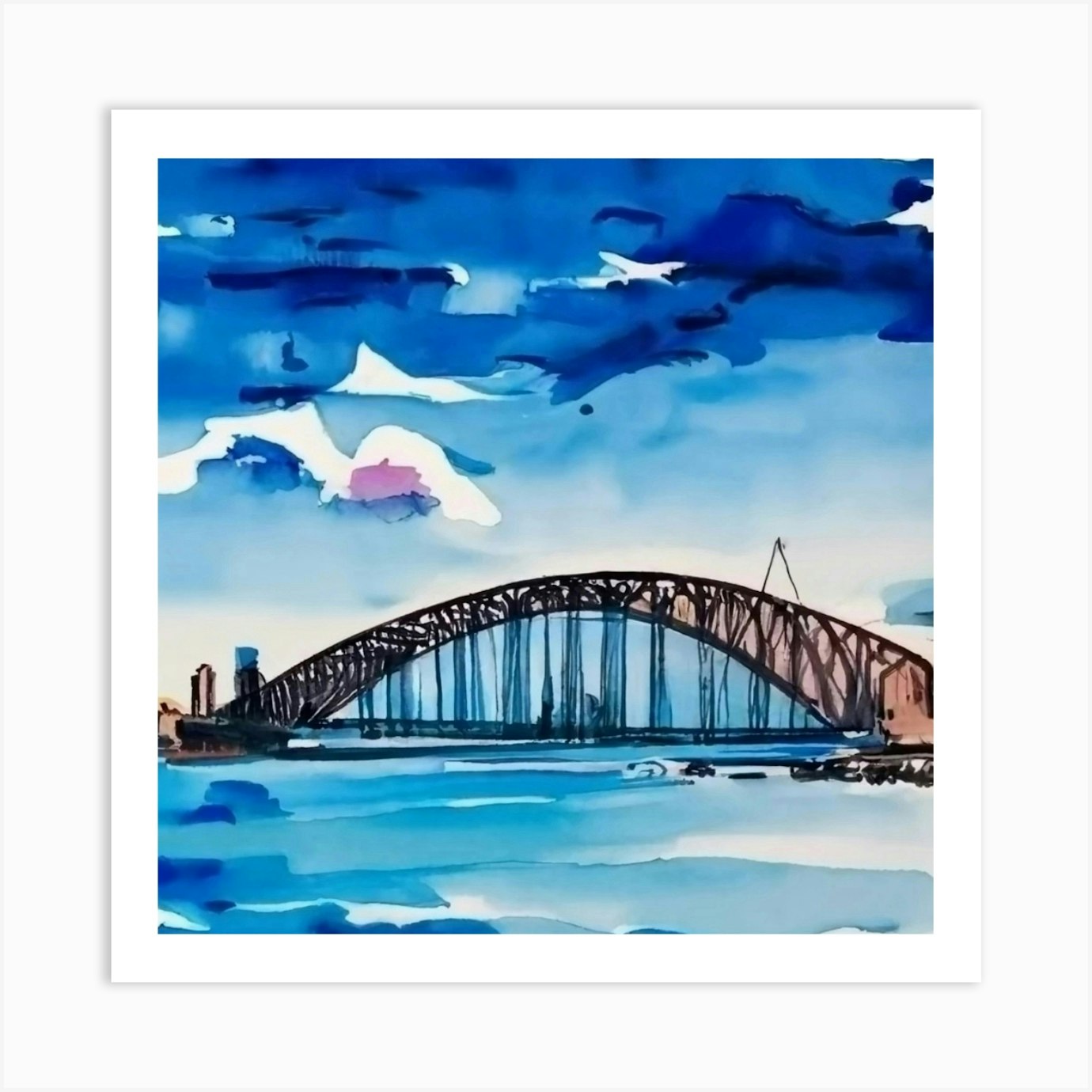 Sydney Harbour Bridge Art Print By Leonardo - Fy