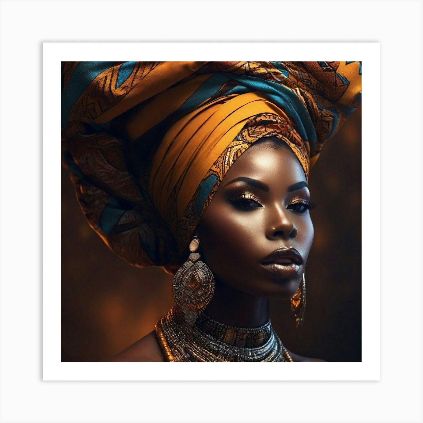 Beautiful African Woman Art Print by RedArt - Fy