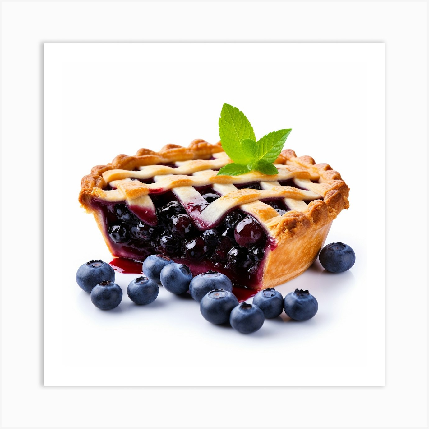 Blueberry Pie Art Print by PaigeDesigns - Fy