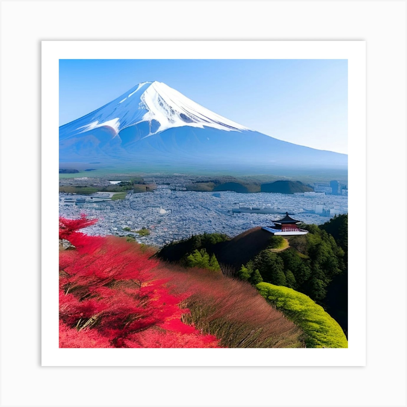 Beautiful Mt Fuji Art Print by Artistcom - Fy