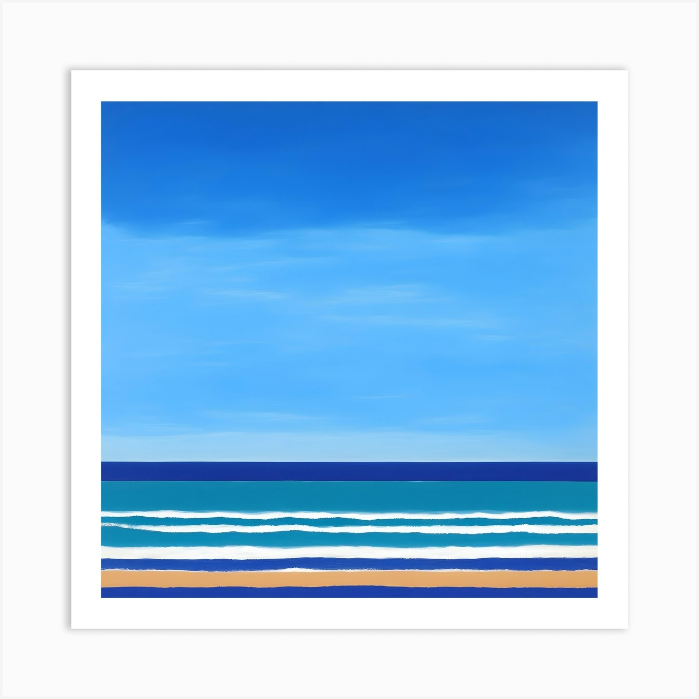 Beach Beach Abstract Art Print by Two Six Media Fy