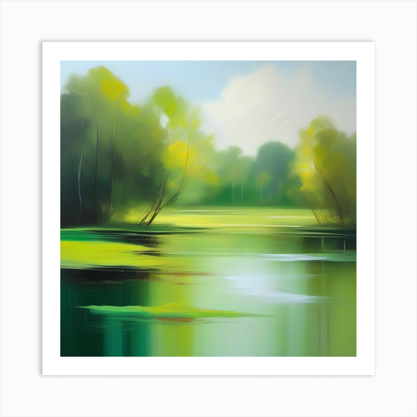 'Green Lake' Art Print by Two Six Media Fy