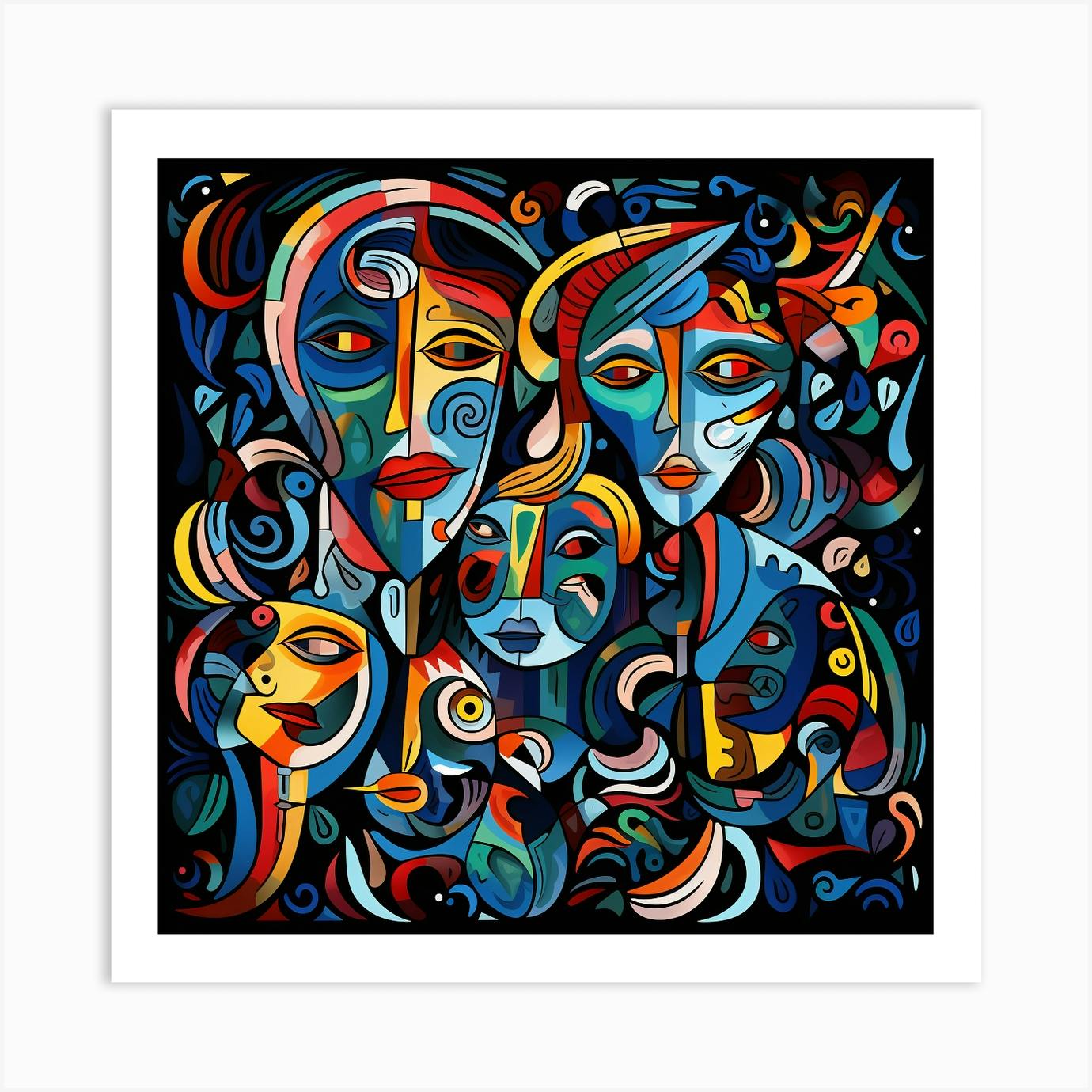 Abstract Faces hotsell Paintings Extremely Unique Paintings On paper Abstract Creative Original Abstract Wall Artwork