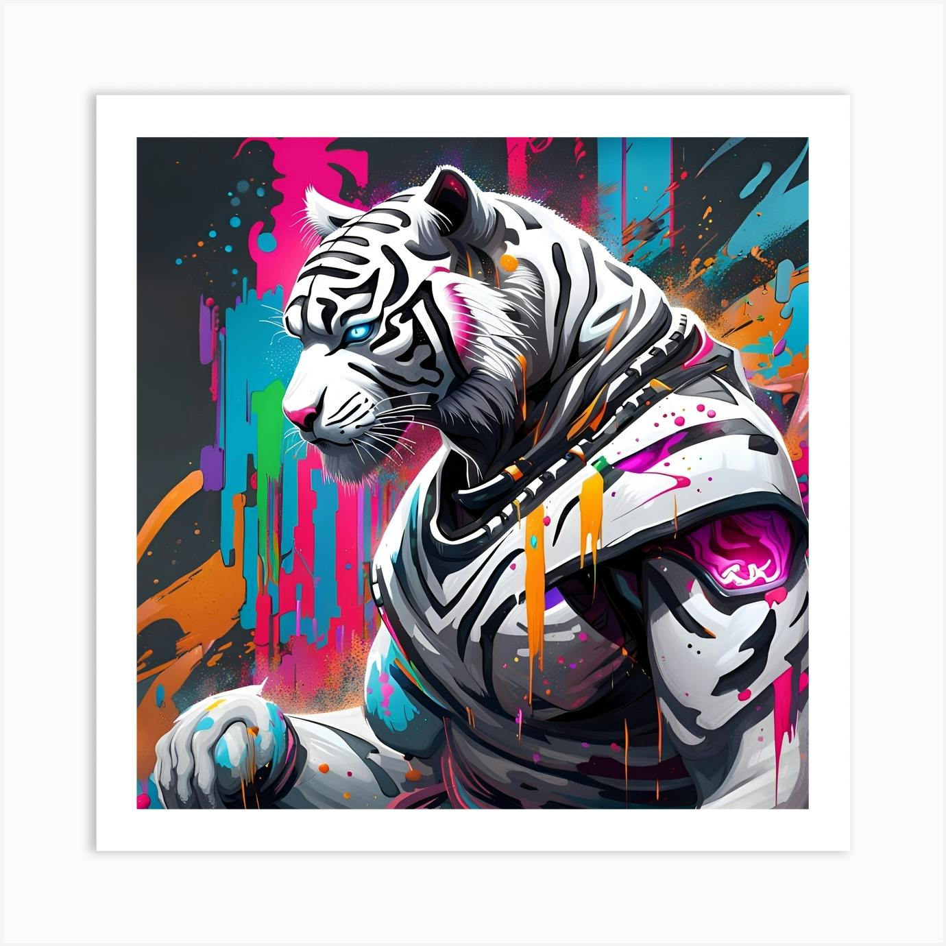 White Tiger 6 Art Print