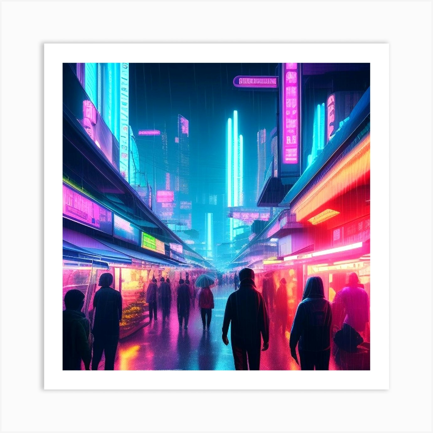 Neon City Art Print by MdsArts - Fy