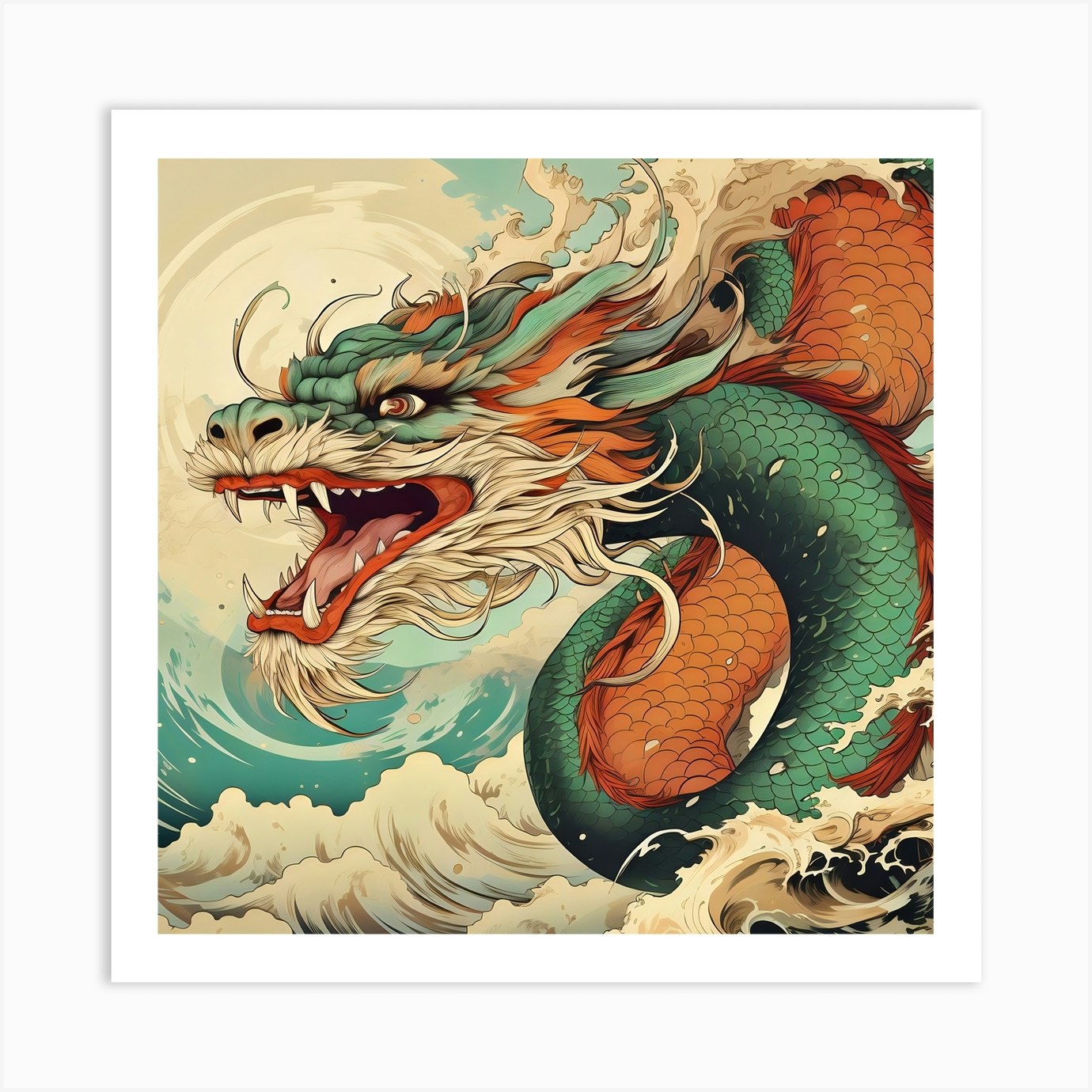 Chinese Dragon Art Print by Mardoz - Fy