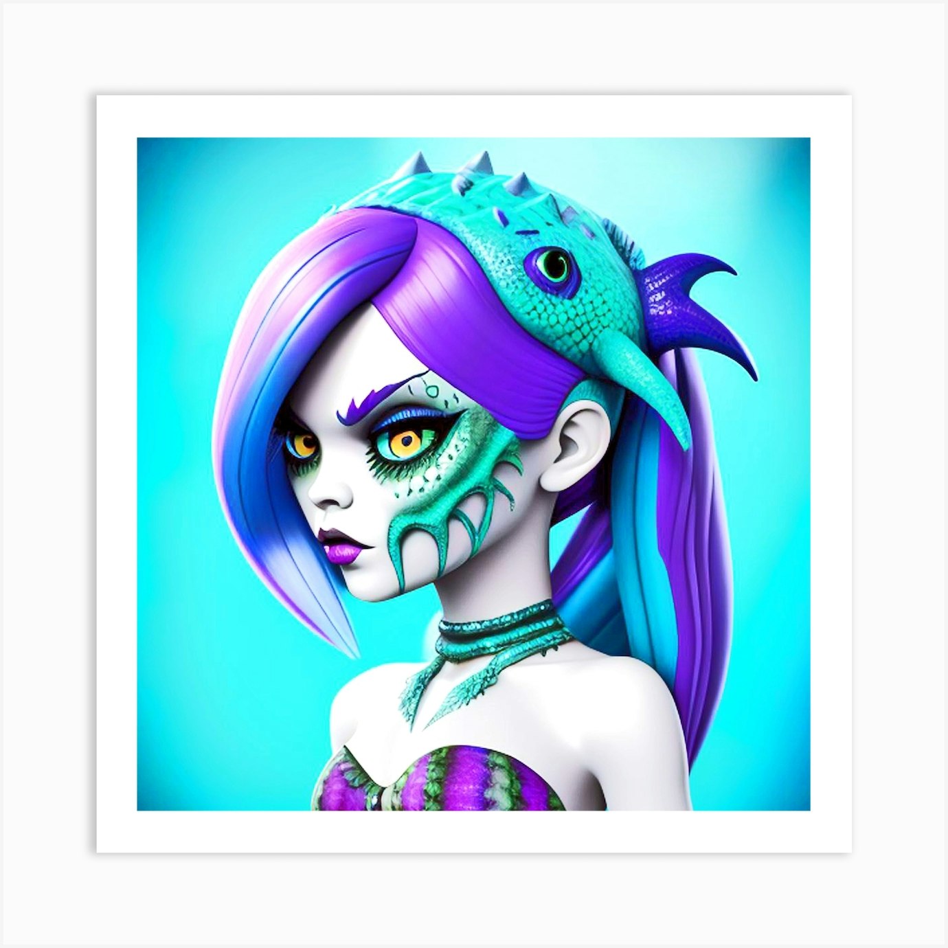 Monster High Mermaid Art Print By Mdsarts Fy 