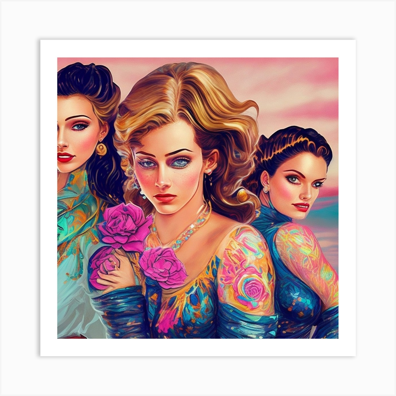 Sexy Girls Art Print By Balram Giri Fy 7804