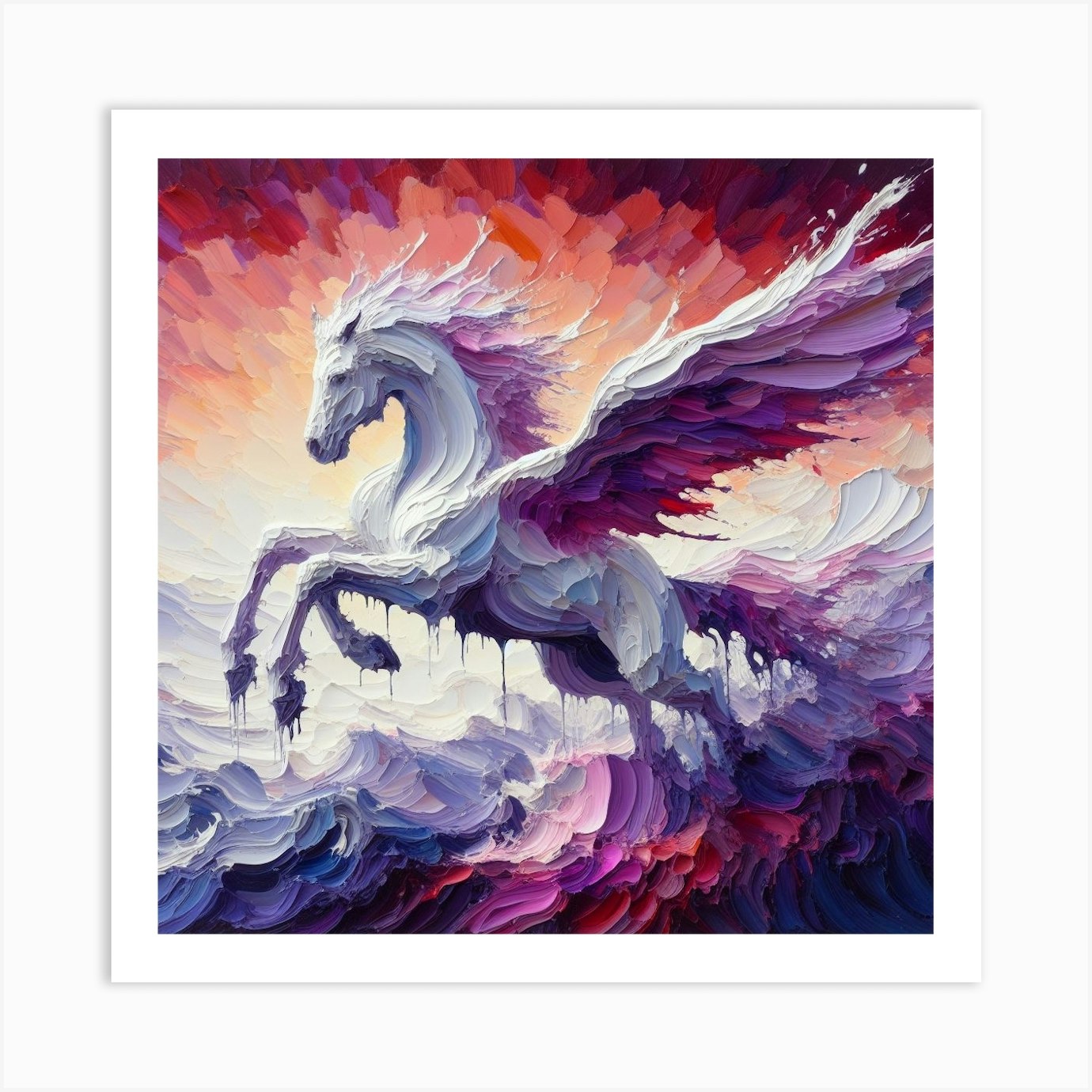 Purple Horse Art Print By Atelier Kalin Fy