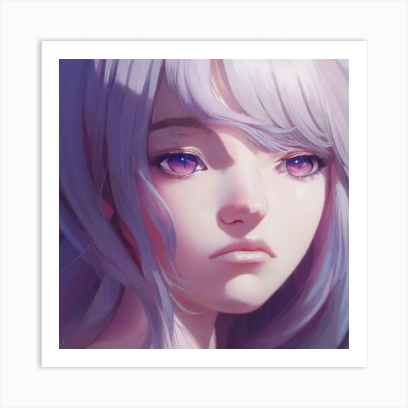 Anime Girl HyperRealistic Anime Portraits 2 Art Print by Buggy
