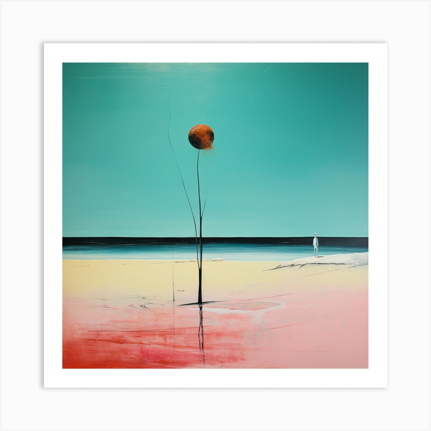 The Beach abstract art Art Print by DBmedia Fy