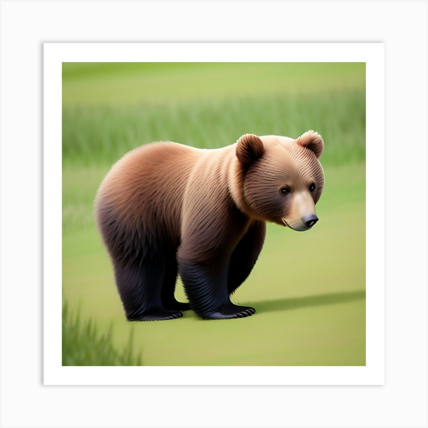 Brown Bear Art Print by CraftAdventure - Fy