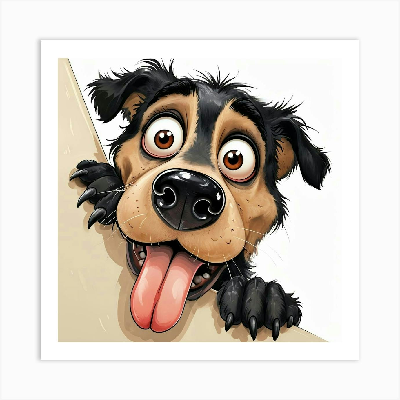 Funny Dog Art Print