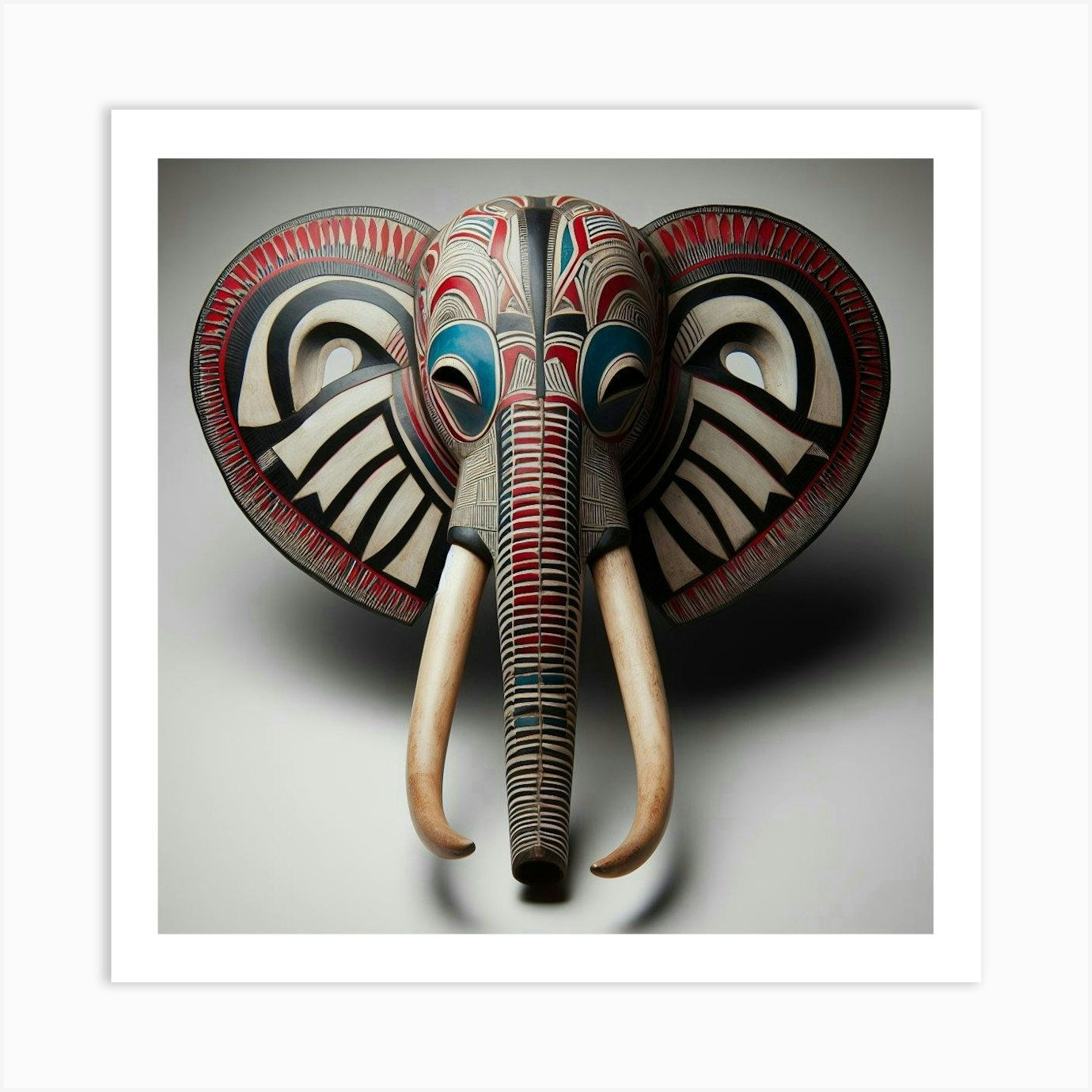 Tribal African Art Elephant 1 Art Print by P&V_printable_art - Fy