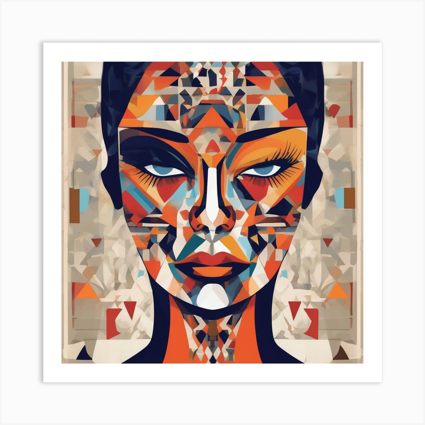 Abstract Face Art Print (3) Art Print by logicx Fy