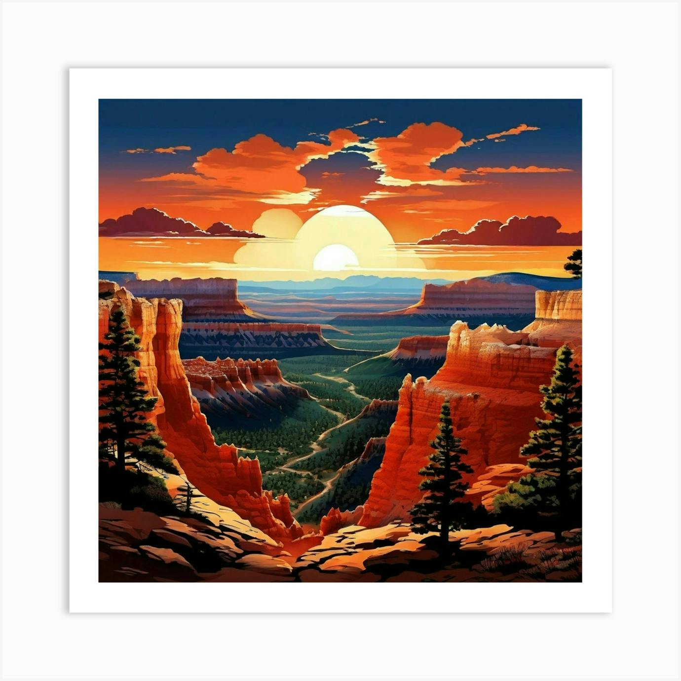 Sunrise at Bryce Canyon National Park Art on Canvas, Bryce Canyon Print Canvas, Mountains Landscape Art for Home, Bryce popular Canyon Art for Gift