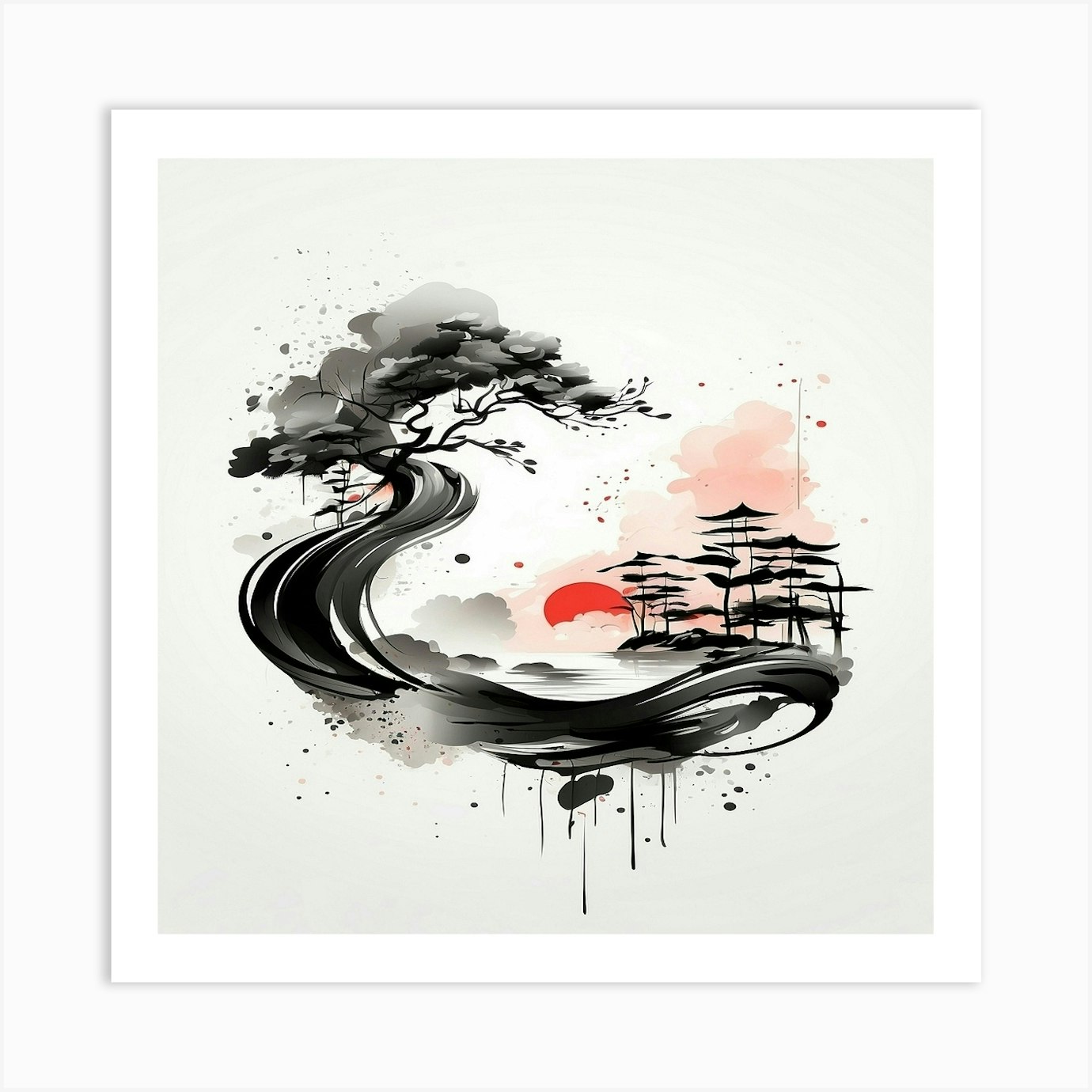 Japanese Tree Art Print by soso2000 - Fy