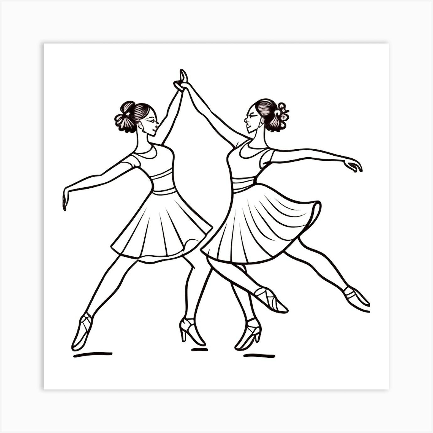 Ballerinas 2 Art Print By Mdsarts Fy 