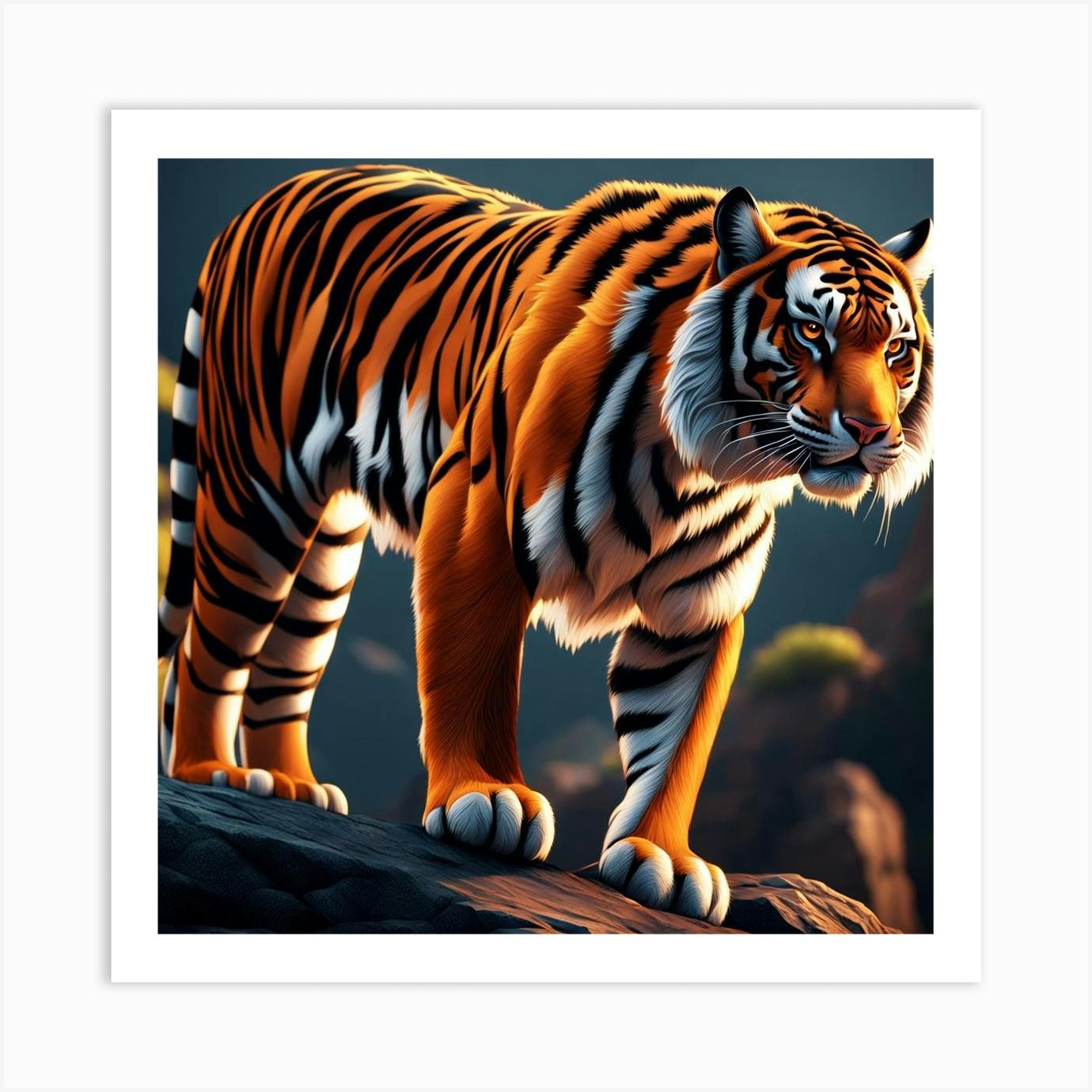 Tiger Art Print by Volcano17 Fy