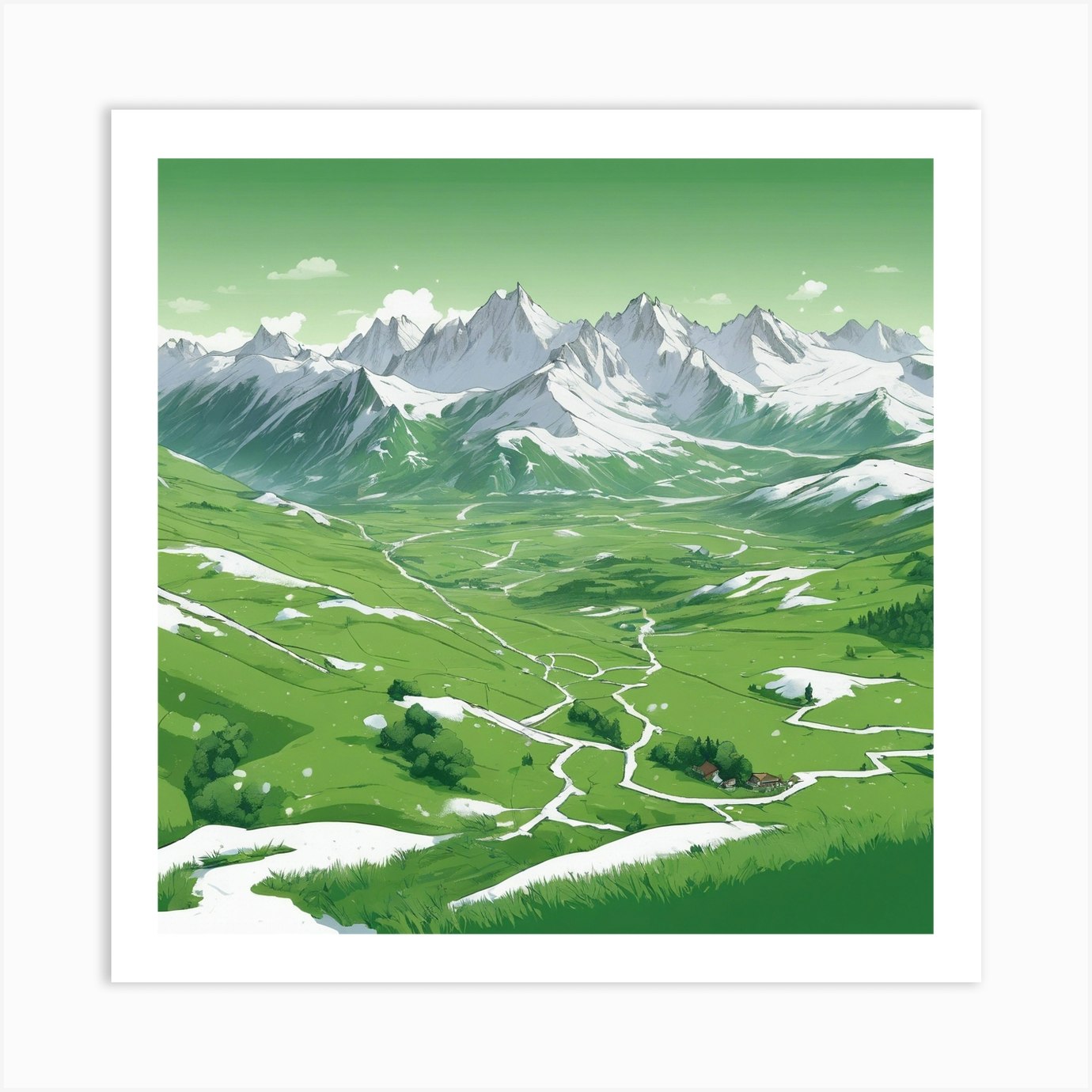 Swiss Alps Art Print by Art for you - Fy