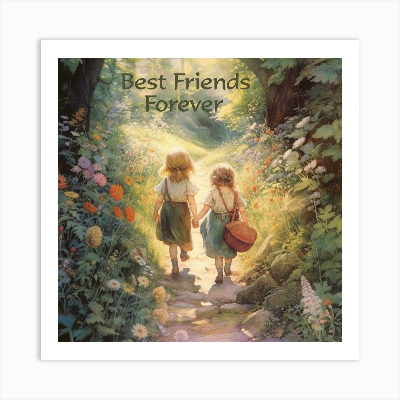 Best Friends Forever Art Print. A Beautiful Gift For Your Best Friend ...