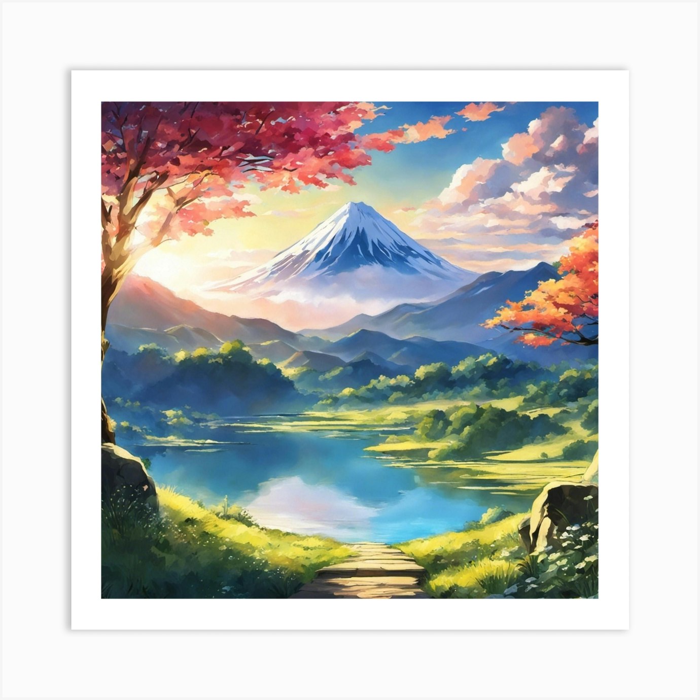 Mt Fuji Art Print by Pat4U - Fy