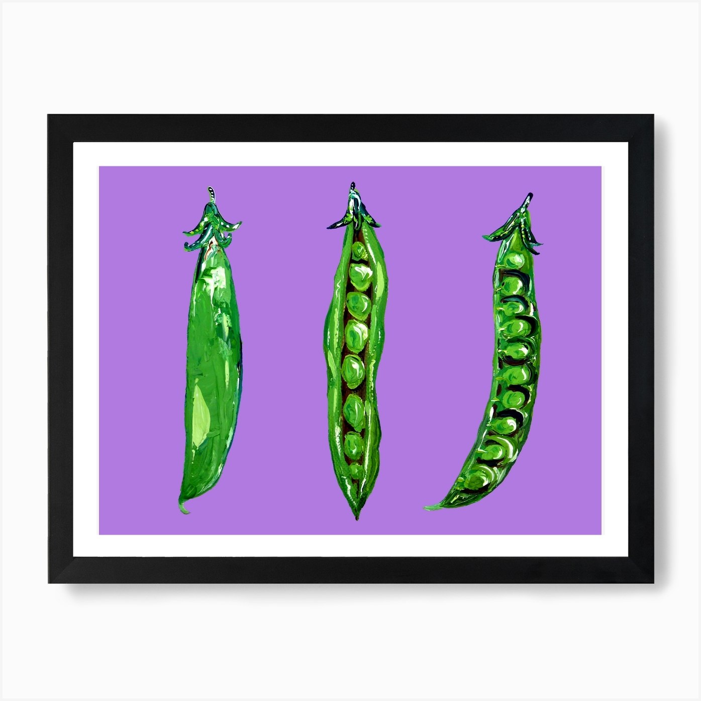 Peas In A Pod Art Print by Alice Straker Fy