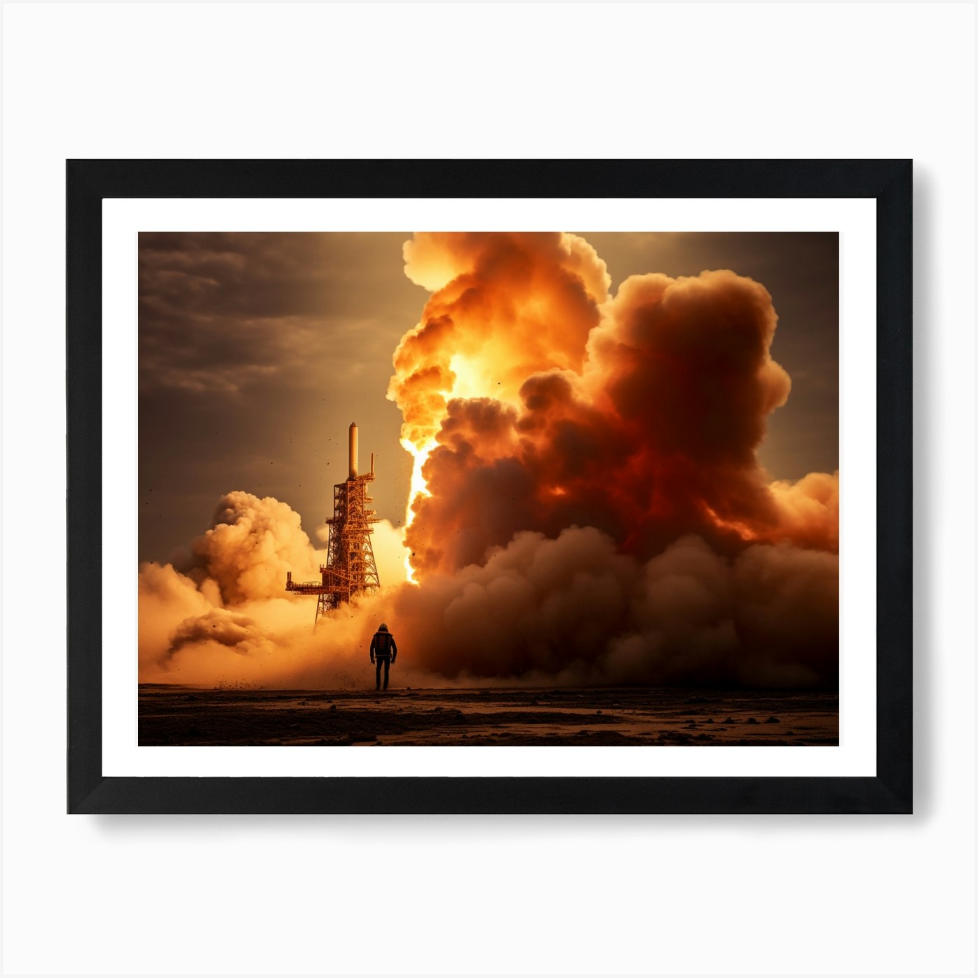 Nasa Rocket Launch Art Print By Johntheartist Fy