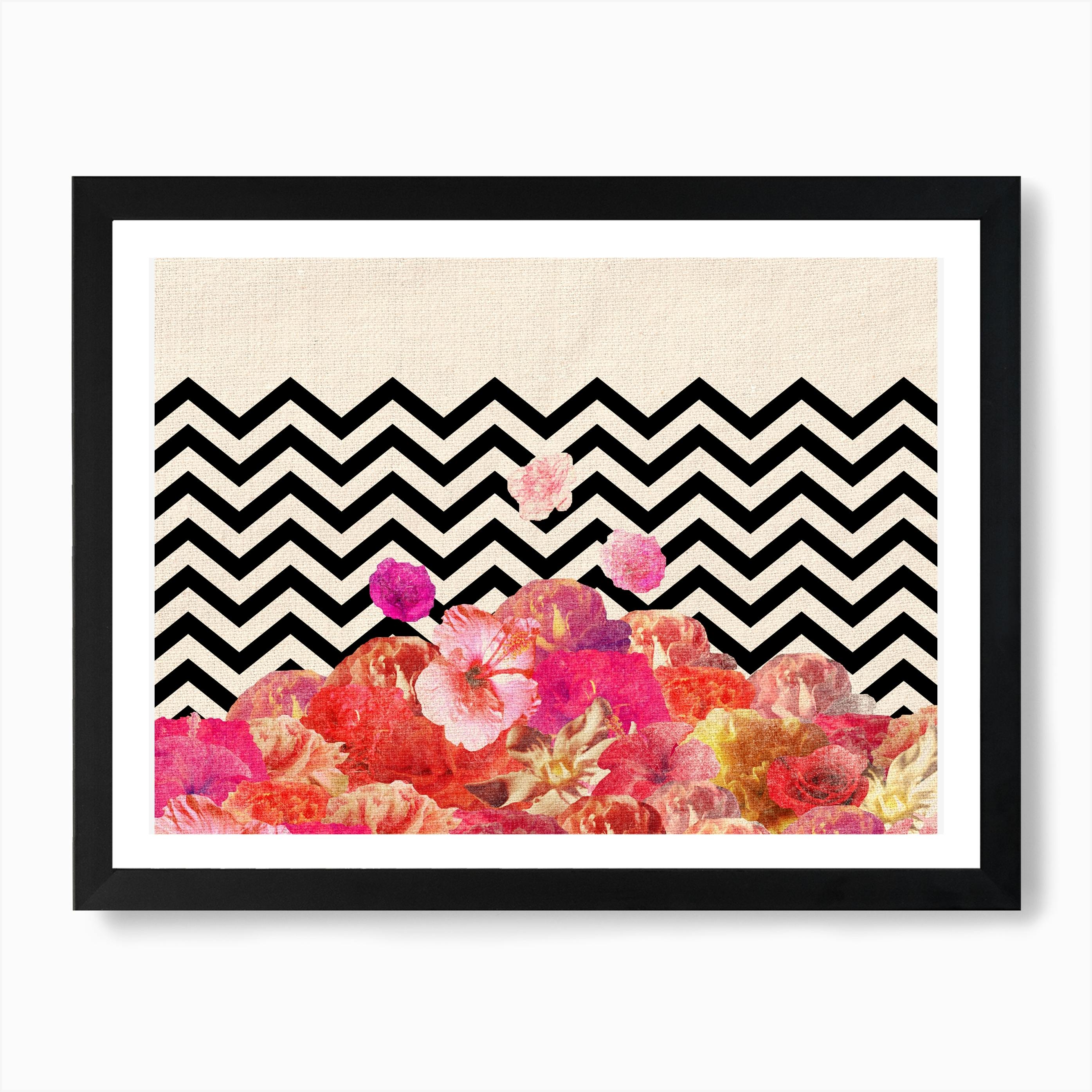 Society6 iPhone4/4S,5用 Chevron Flora II by Bianca Green Chevron Flora II - horiz in Canvas Print by Bianca Green - Fy