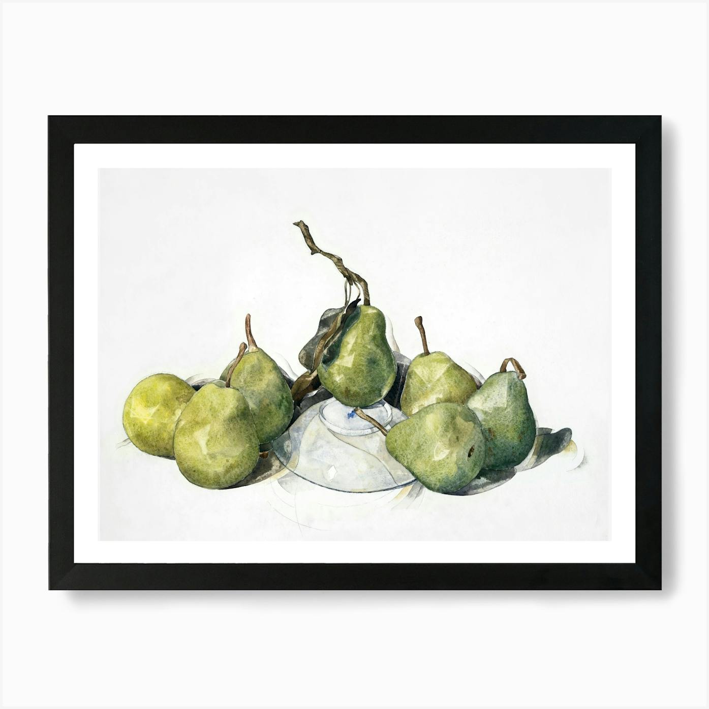 “Green pears” watercolor painting. deals