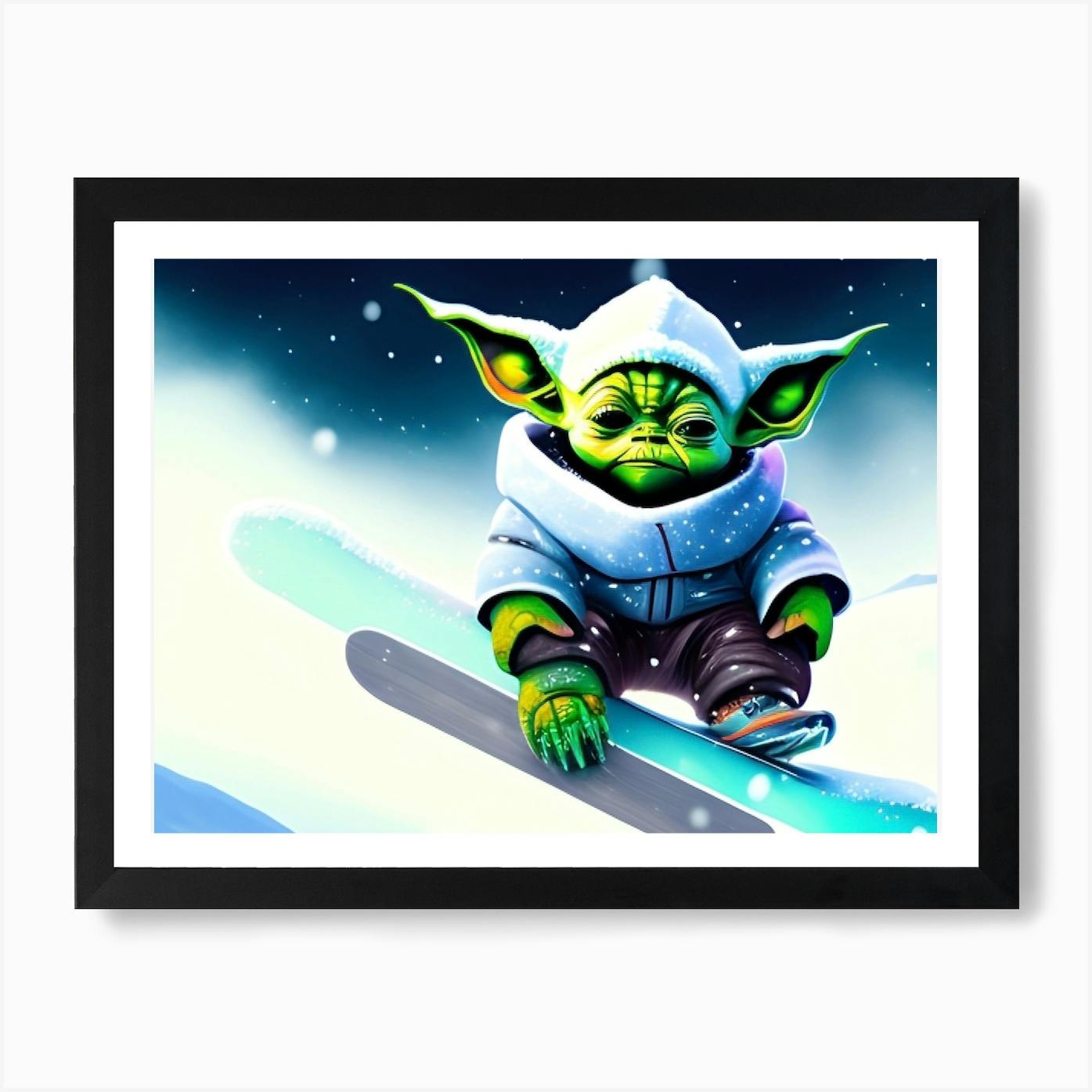 Limited edition baby yoda fashion art print