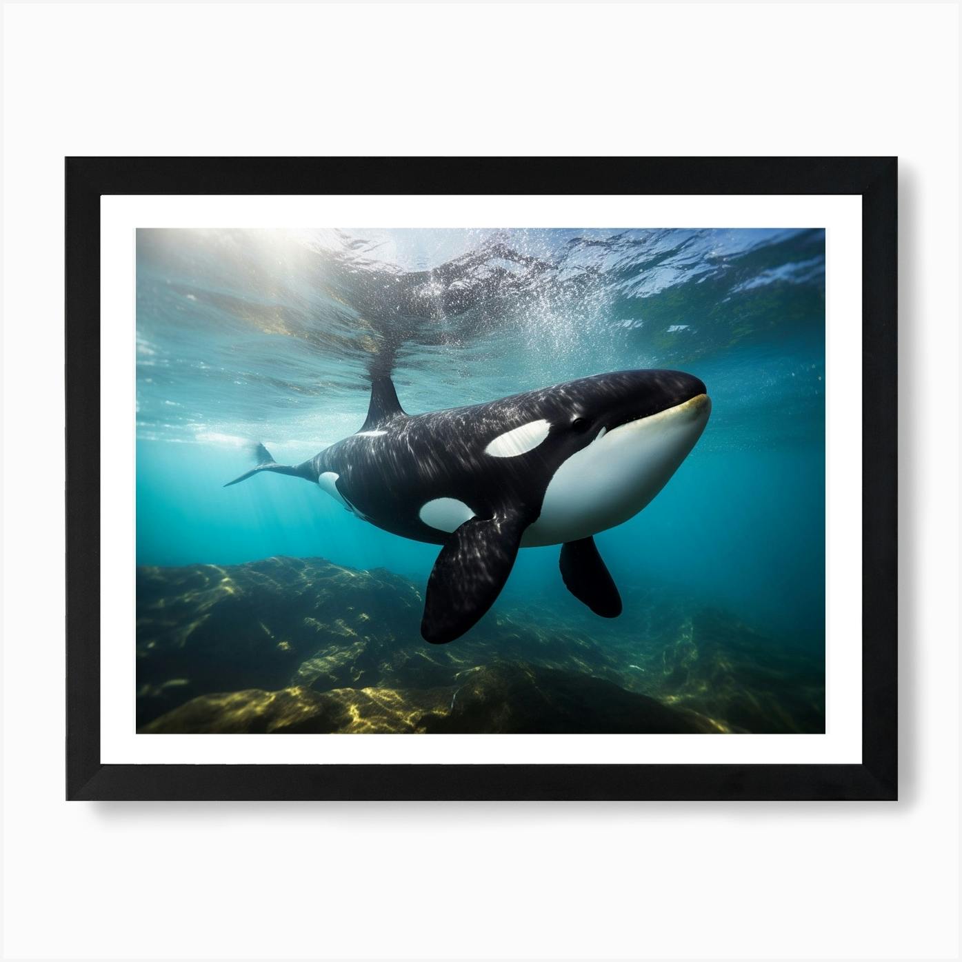 Wyland Killer Whales Pod Orca selling Realm Orcas Ocean Animal Art Conservation Poster