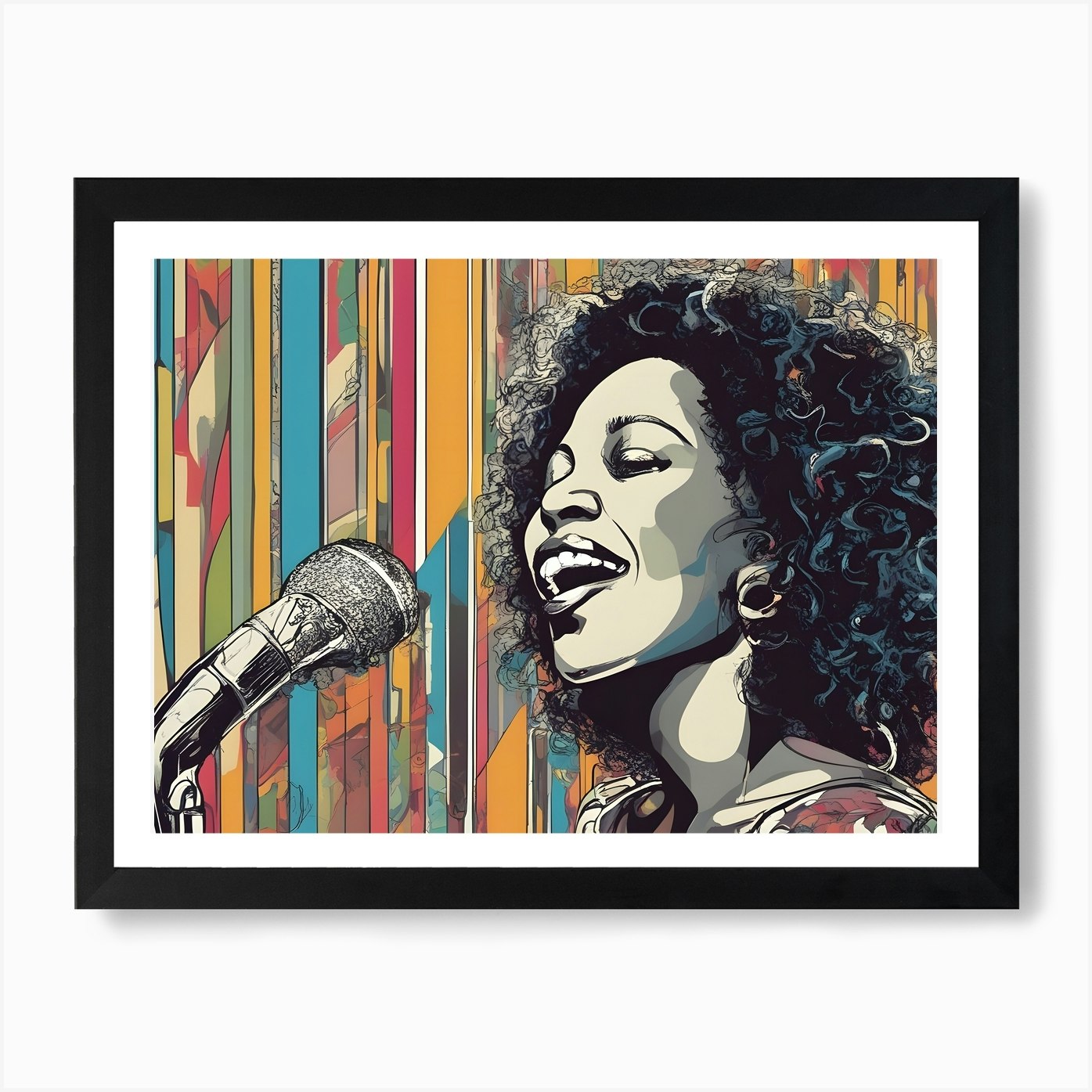 Jazz Songstress Art Print by Mel Brown - Fy