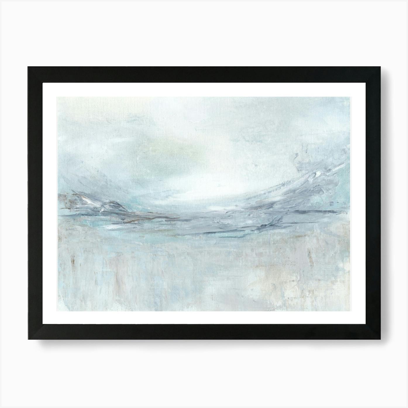 Black framed abstract hotsell modern “watercolor” paintings (ocean and sky)