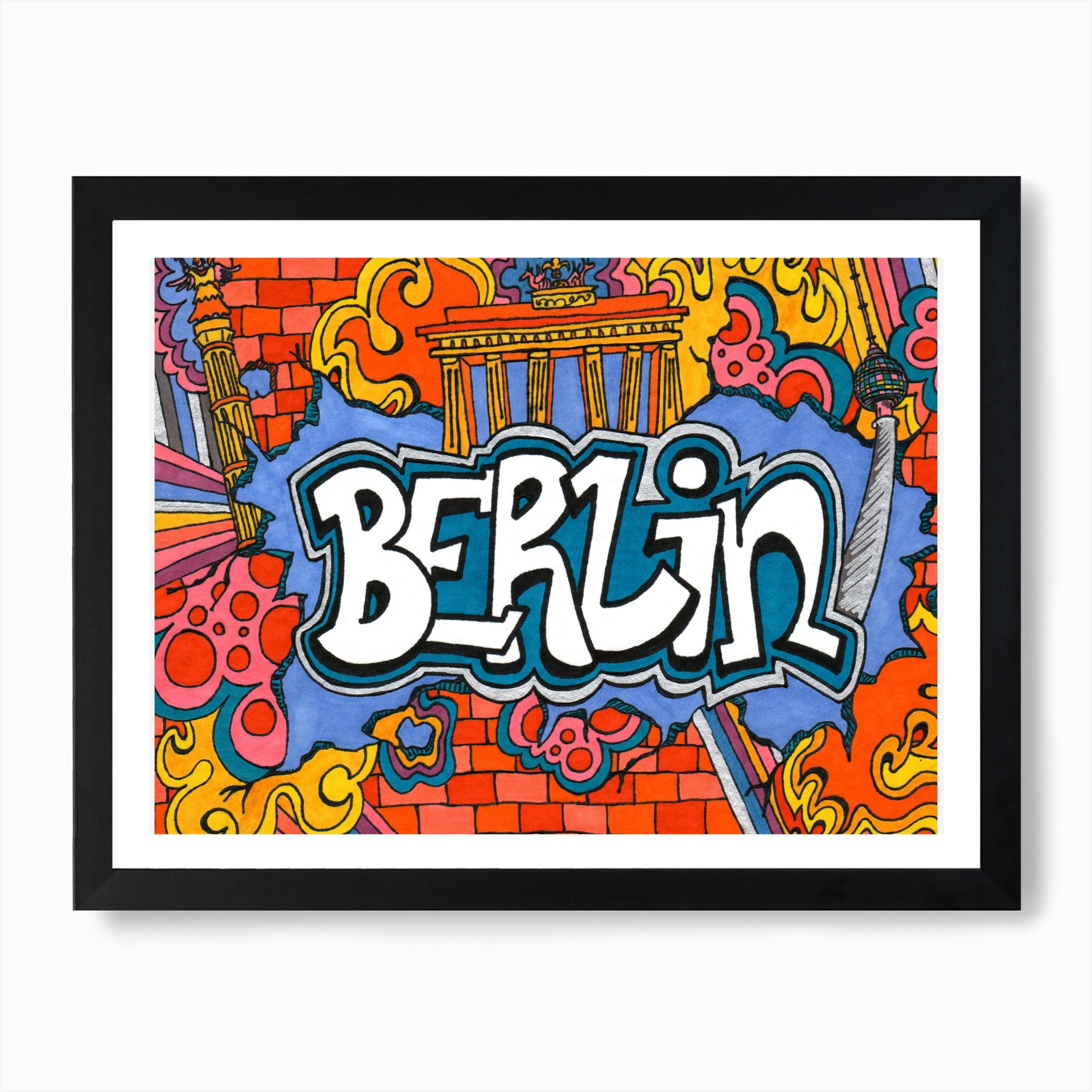 Berlin Street Art Art Print by KP Design Fy