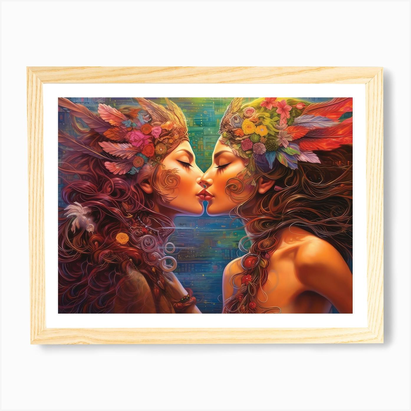 Gay Women In Love Lesbian Art Art Print by RosalisArt Fy