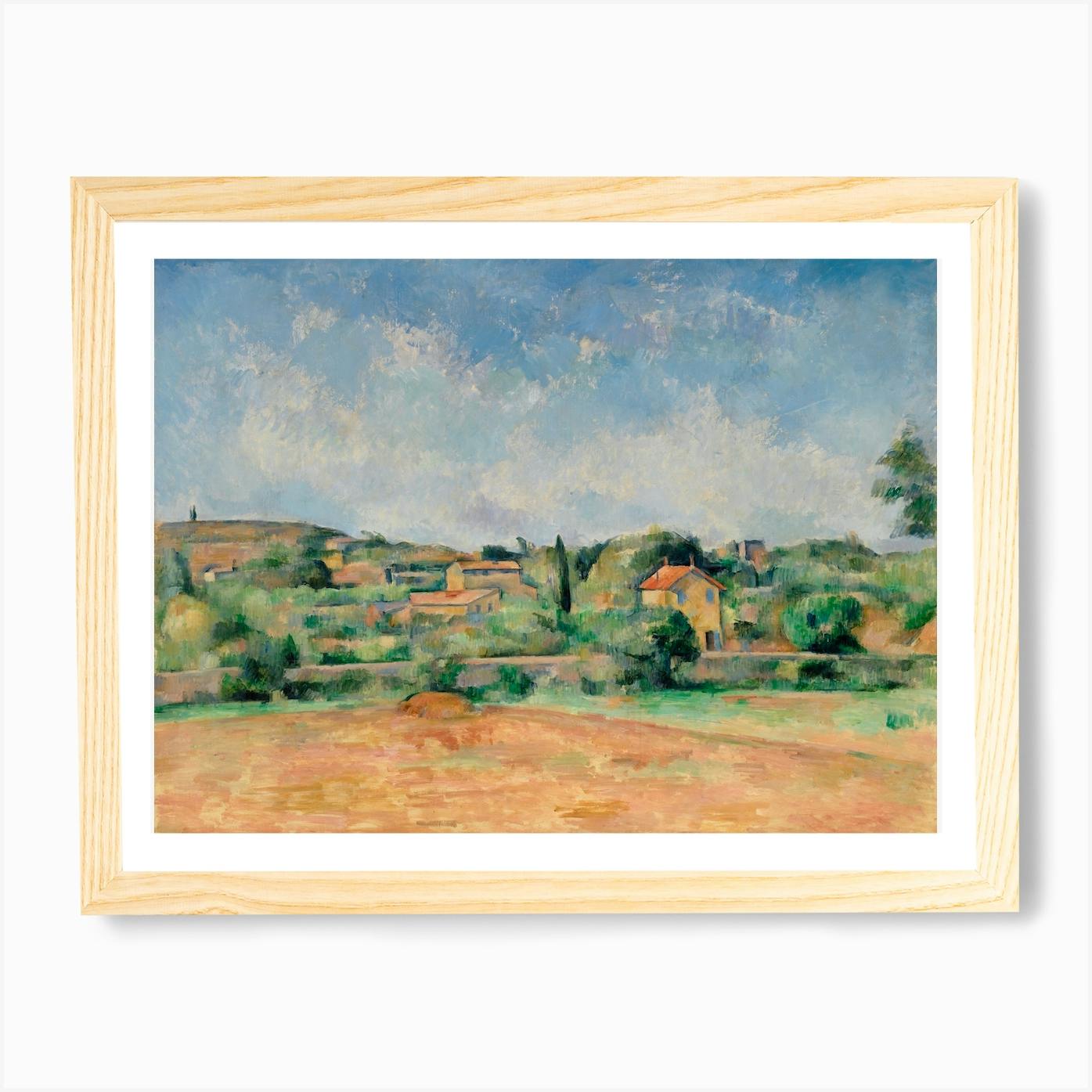 Good Paul Cezanne,The Bellevue Plain The Red Earth,large wall art,framed wall art,canvas wall art,large canvas,M4758