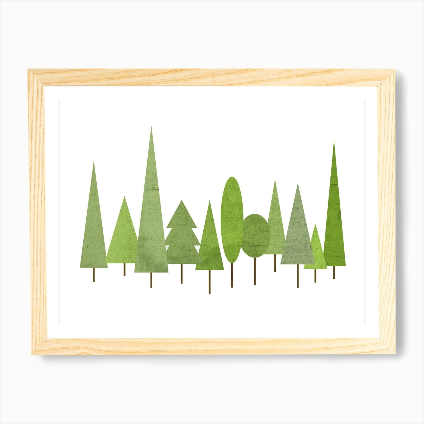 Scandinavian Trees Landscape Art Print by Print Punk Studio - Fy