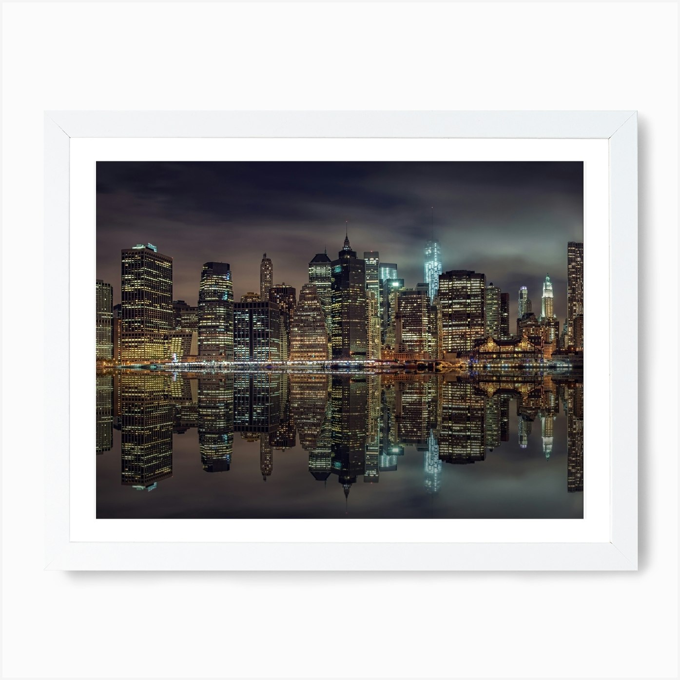 New York City Skyline Art Print by Michael Adamek - Fy