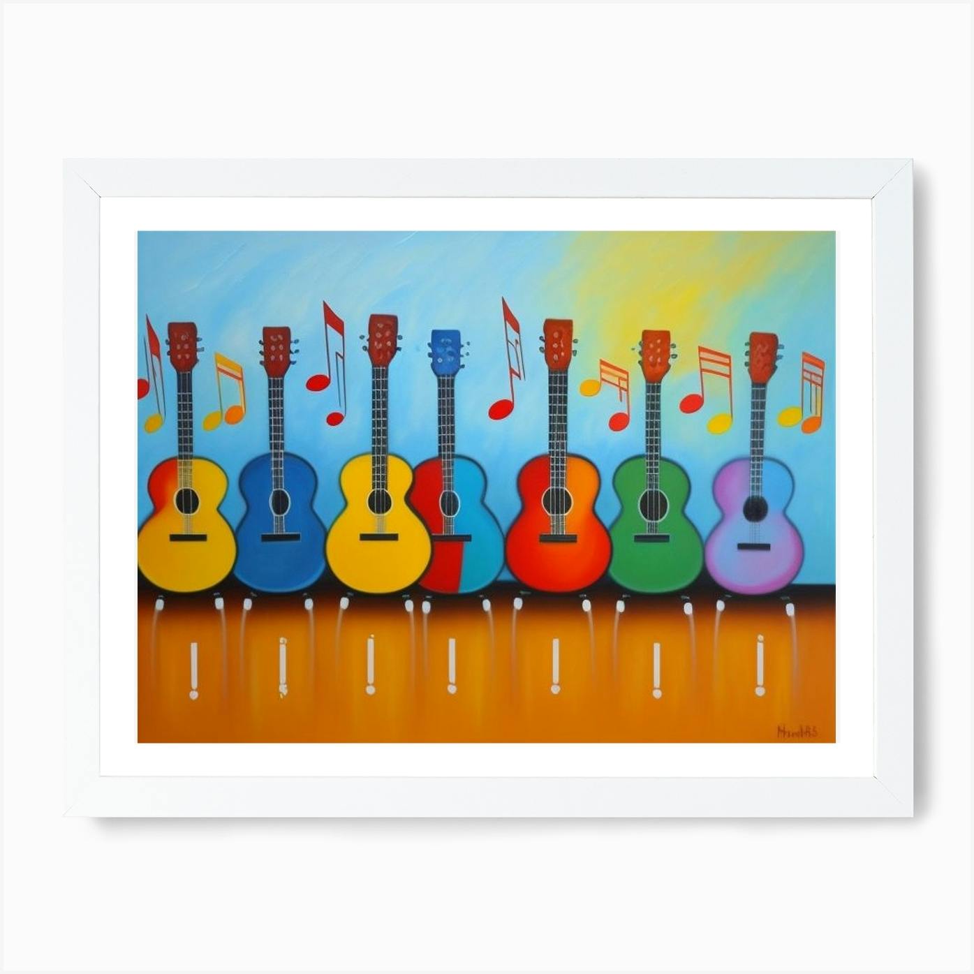 Guitars Alive Art Print by J Scott Davis Fy